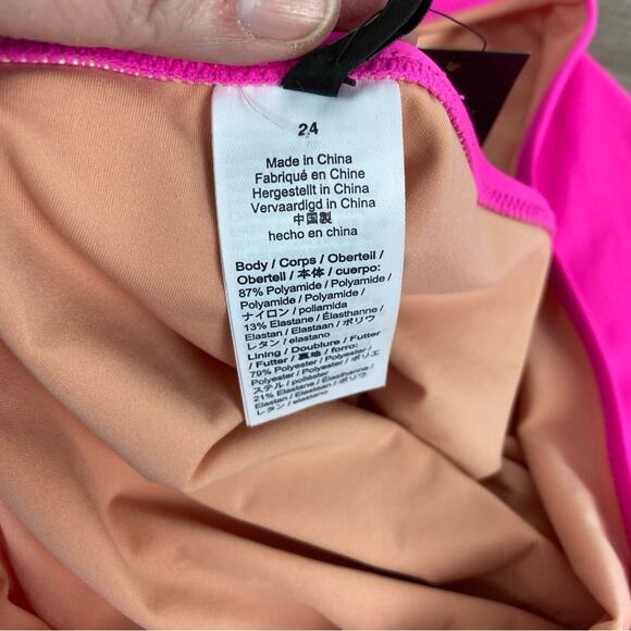 J.Crew Hot Pink Cutout One Piece Swimsuit Sz.24 NWT - Picture 6 of 14
